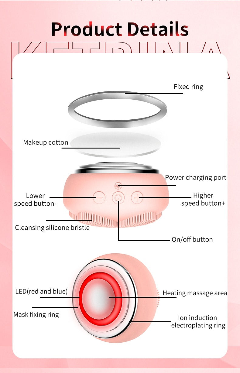 GLOW STAR by Lit Beauty™- Red & Blue LED Smart Facial- 6 in 1 at Home Beauty Facial Device.