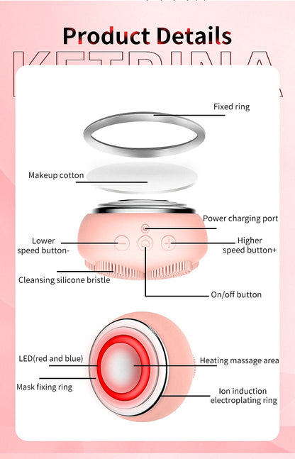 GLOW STAR by Lit Beauty™- Red & Blue LED Smart Facial- 6 in 1 at Home Beauty Facial Device.