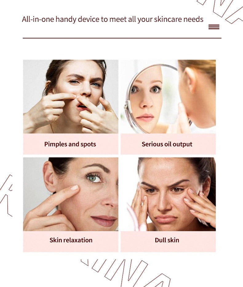 GLOW STAR by Lit Beauty™- Red & Blue LED Smart Facial- 6 in 1 at Home Beauty Facial Device.