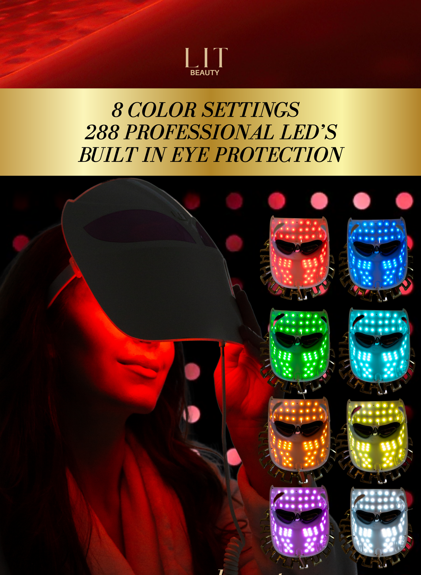 PRE-SALE! PRE-ORDER: INFRARED LED FACE MASK BY LIT BEAUTY™ -